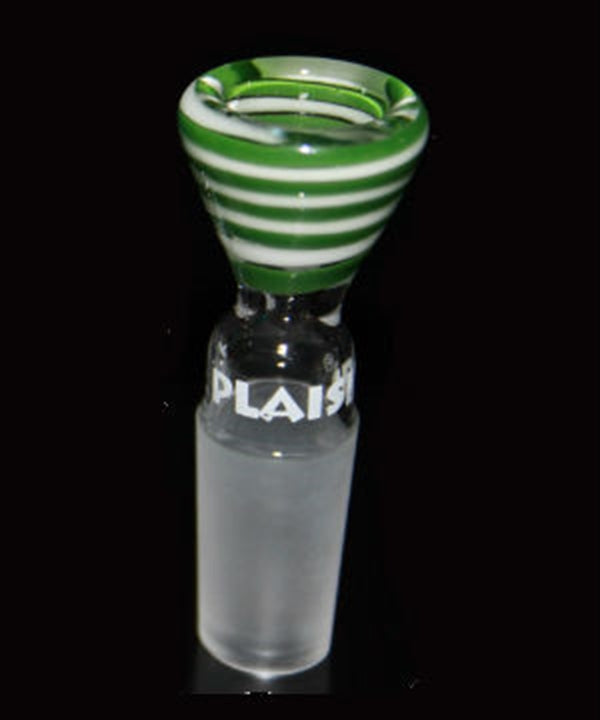 Glass Bowl Plaisir striped green white 14.5