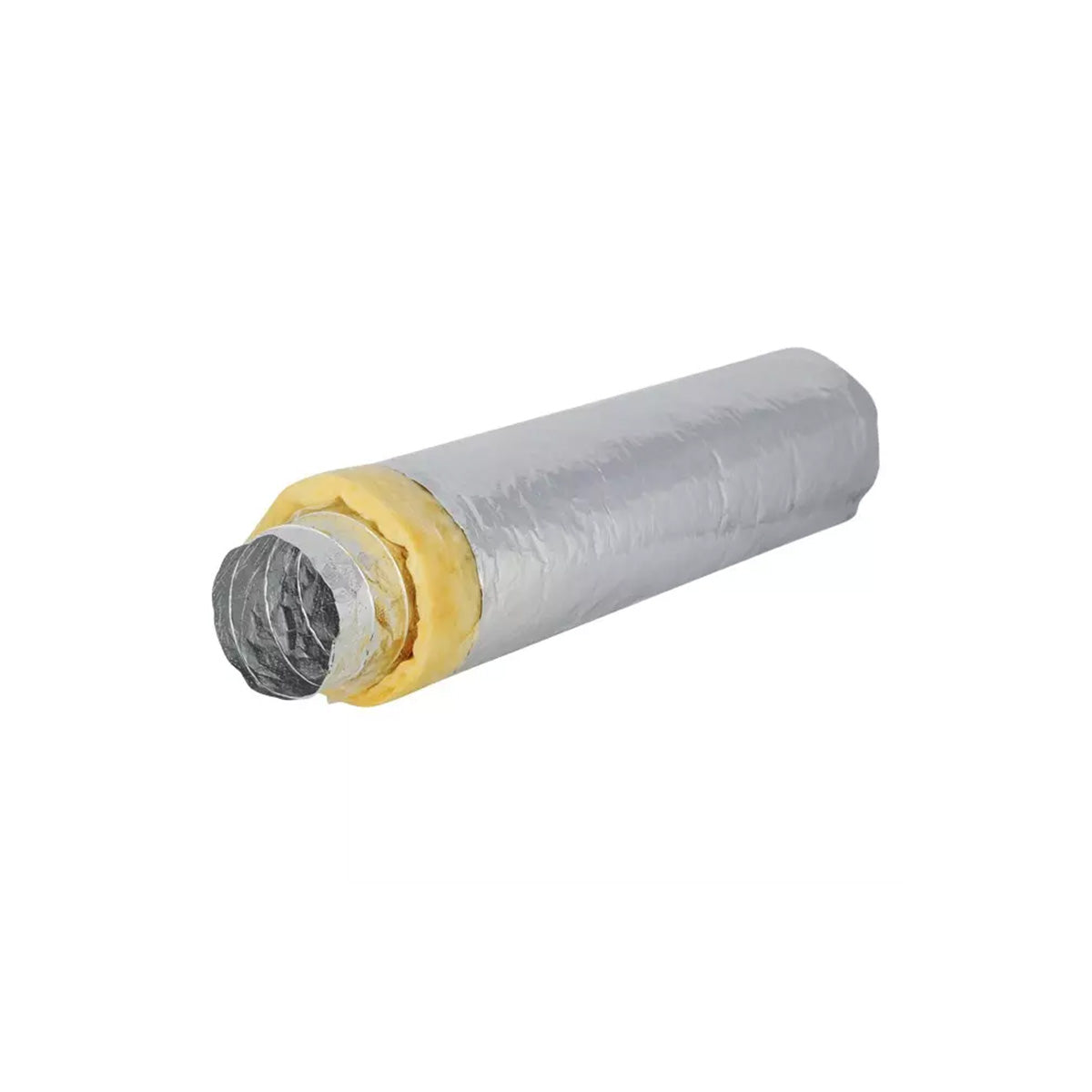 Luftschlauch in der Farbe Silber von der Marke Sonodec mit Isolierung vor einem weißen Hintergrund.