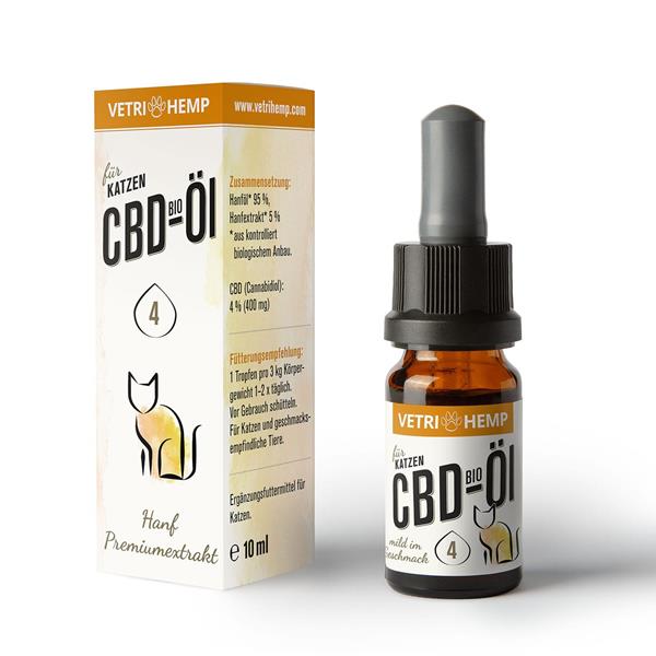 Vetrihemp Hanf-Öl 4% für Katzen, 10ml