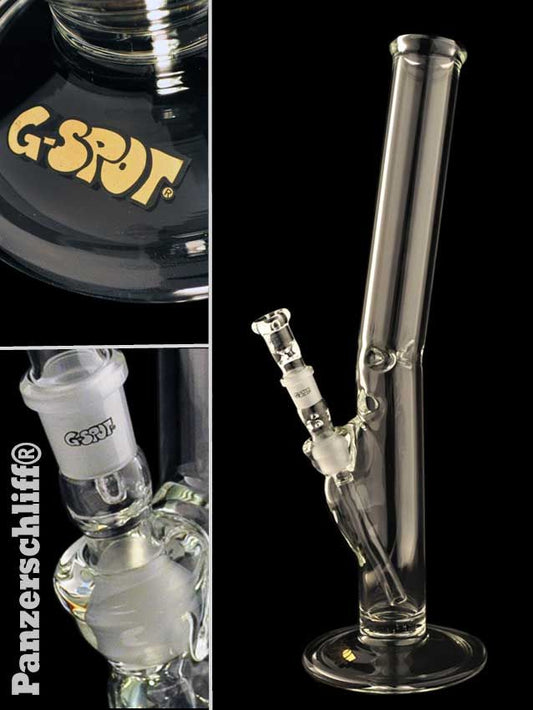 G-Spot cylinder bong curved ice 45 cm NS 18.8