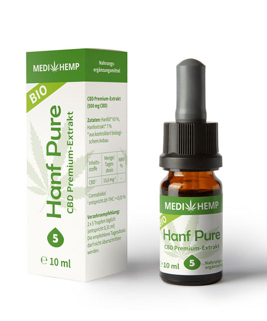 Medihemp Bio Hanf Pure 5% CBD, 10 ml