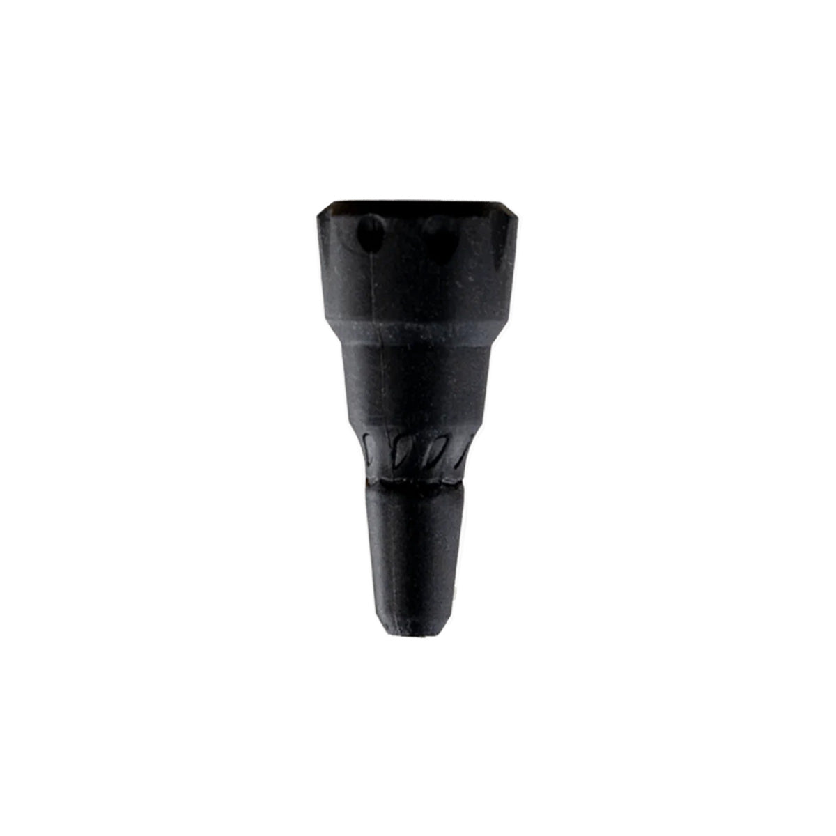 Das Silikonzubehör Bonger für Handgerät-Verdampfer von Dynavap ist kegelförmig in den Farben schwarz und grün und befindet sich vor einem weißen Hintergrund.