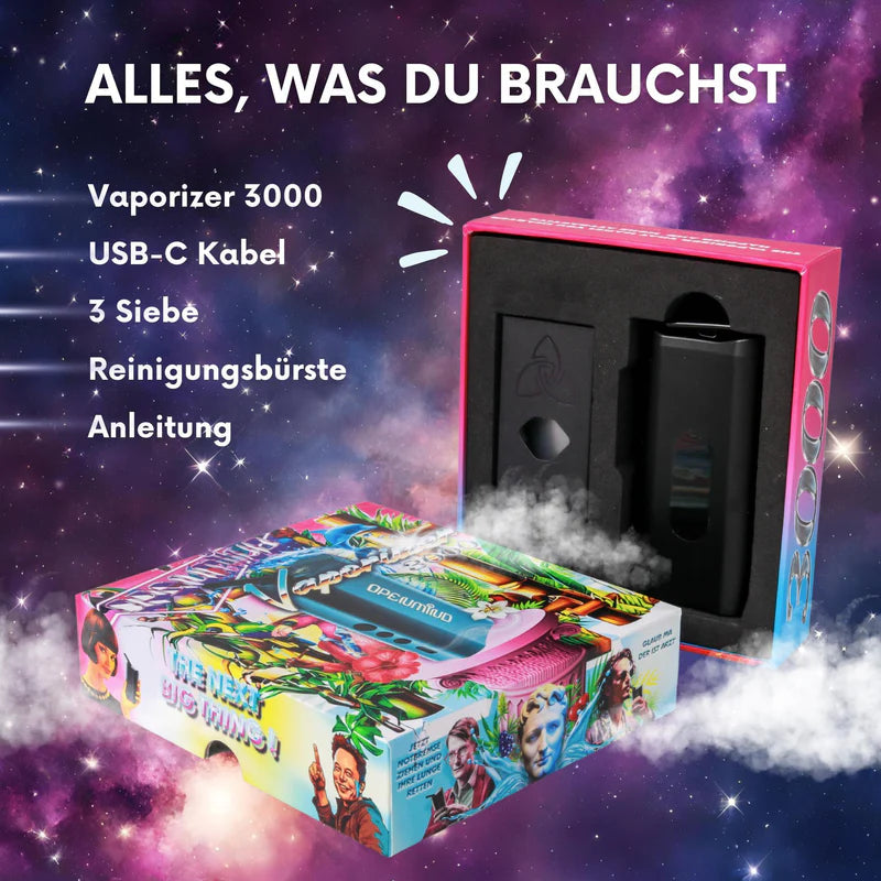 HiZen Nanu x Vaporizer 3000 Openmind Lieferumfang