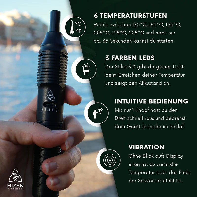 HiZen Stilus Mini Vaporizer Bushdoctor Details