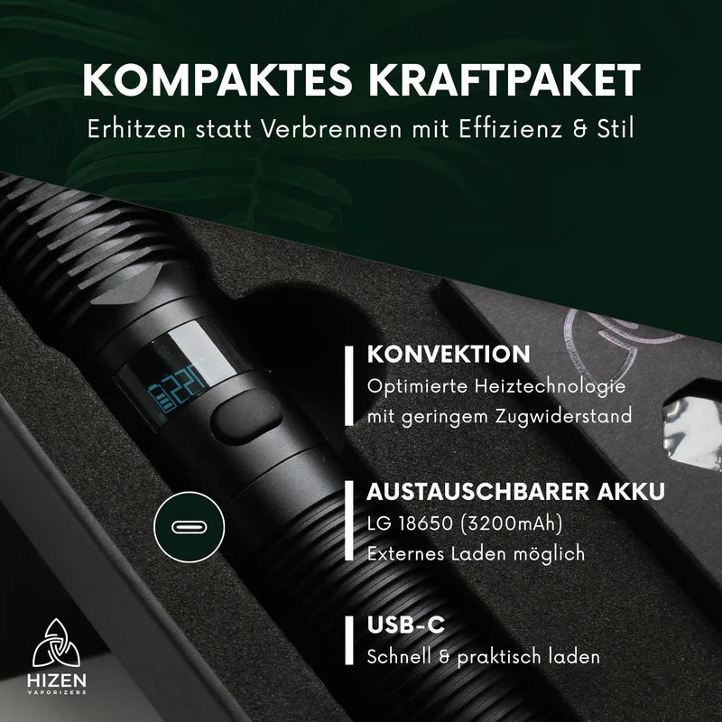 HiZen Stilus Pro Konduktion Vaporizer Erhitzen Infos