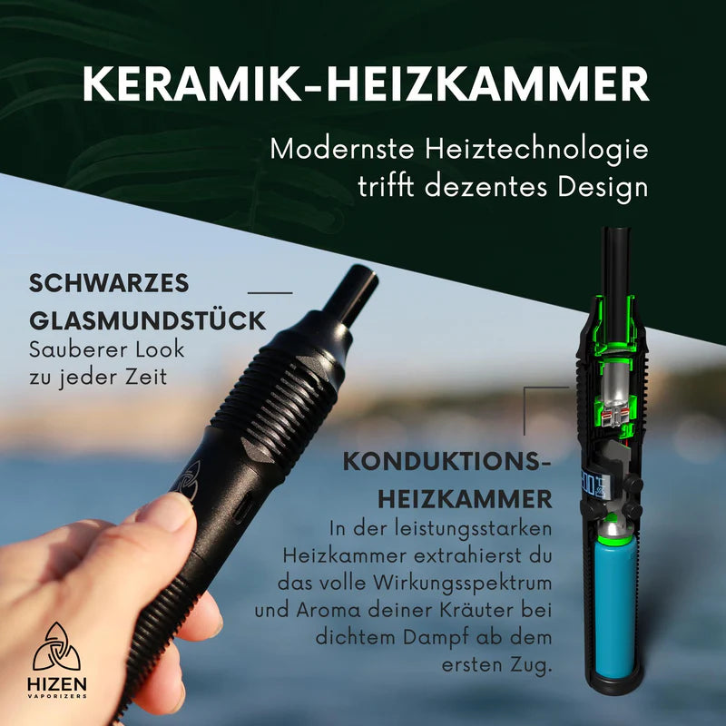 HiZen Stilus Pro Konduktion Vaporizer mit Detail Infos