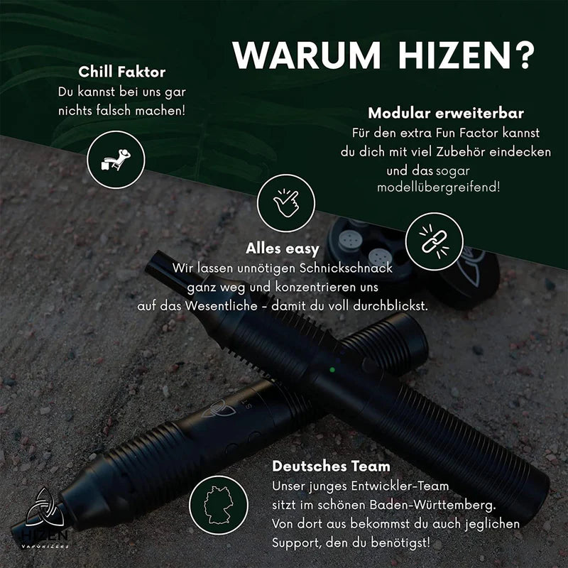 HiZen Stilus Pro Konvektion Vaporizer Herstellerinfos HiZen