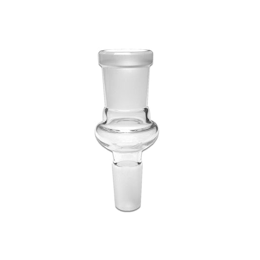 Bong Adapter aus Glas von der Marke Jelly Joker auf einem weißen Hintergrund.