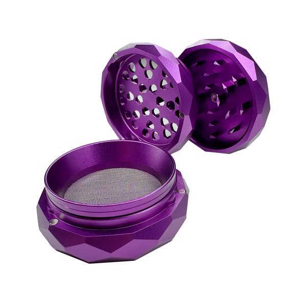 NV Grinder Pyramid aus hochwertigem Aluminium in der Farbe violett